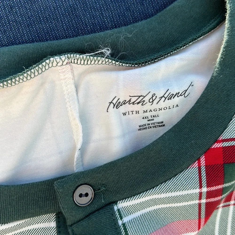 Hearth & Hand Magnolia Holiday Plaid (Union) Pajamas Adult size 4xl tall nwt